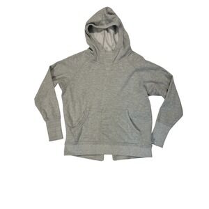 Mountain Hardwear Gray Heathered Cotton Blend Hoodie M/M Thumbholes Split Hem